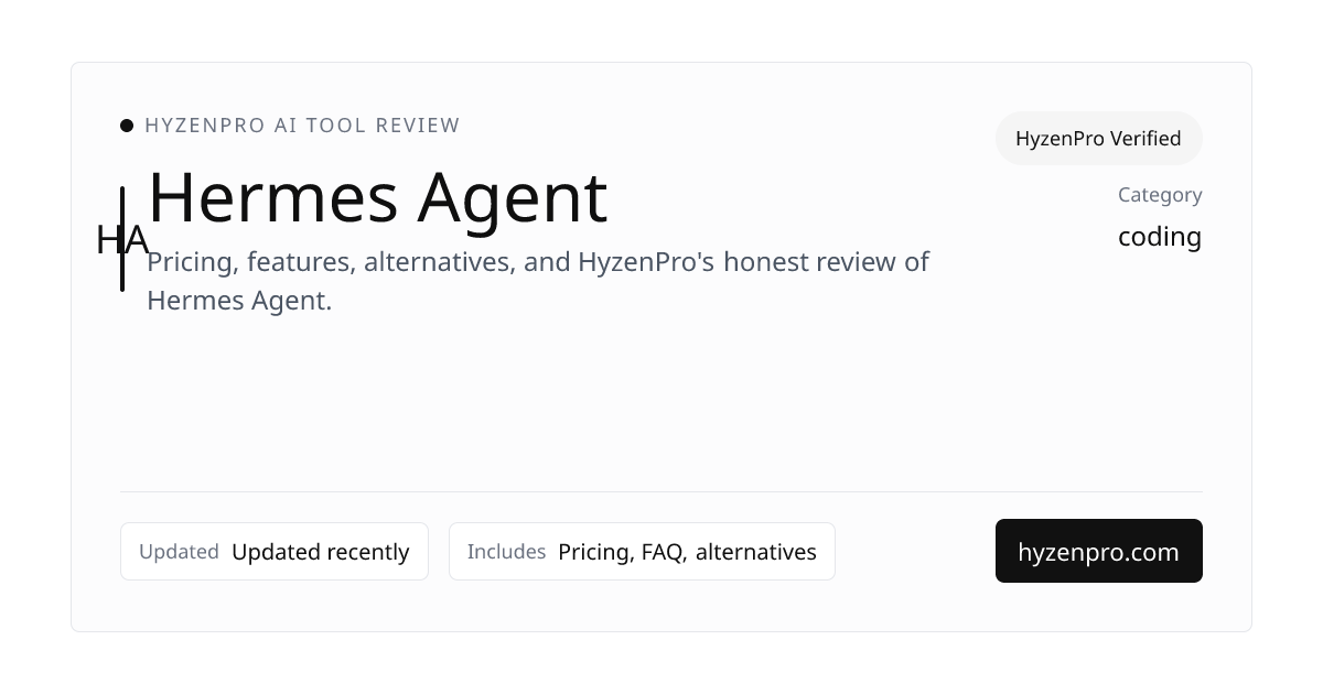 Hermes Agent Review: Top Self-Improving Open-Source Agentic AI (2026) — HyzenPro article cover
