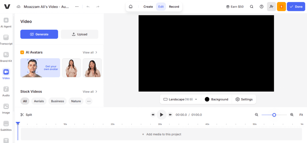 veed.io interface