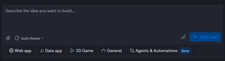 Replit AI agent interface